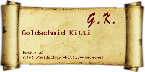 Goldschmid Kitti névjegykártya